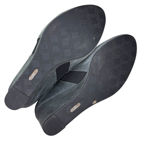 Vionic Elevated Stanton Suede Orthotic Wedge Boot Slate Grey Women's US 8 Nice - Picture 11 of 16